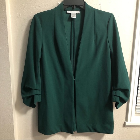 Tops - Carole Wren Green Women's Quarter Sleeve Front Clasp Cardigan Shirt Small